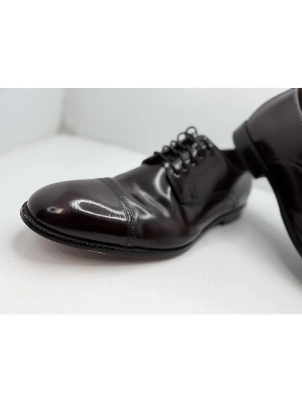 Mens 13 D/B Johnston & Murphy Melton Cap-Toe Shoes Burgundy Leather Oxford Dress